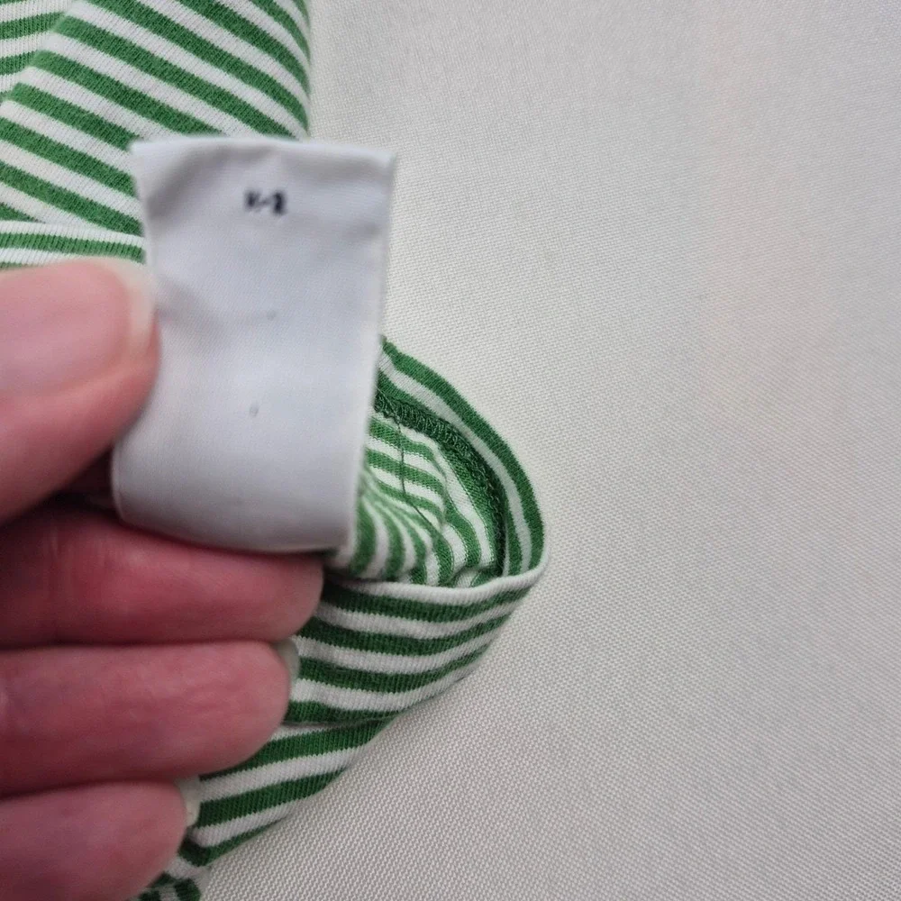 Polo Sport Ralph Lauren Men's XL Green Stripe Tee Vtg 90s‎ USA Flag Faded Logo